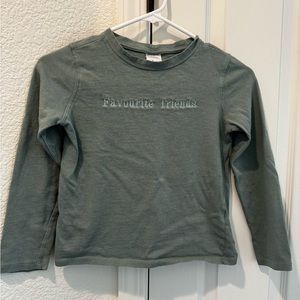 Zara girls size 9 sage green shirt